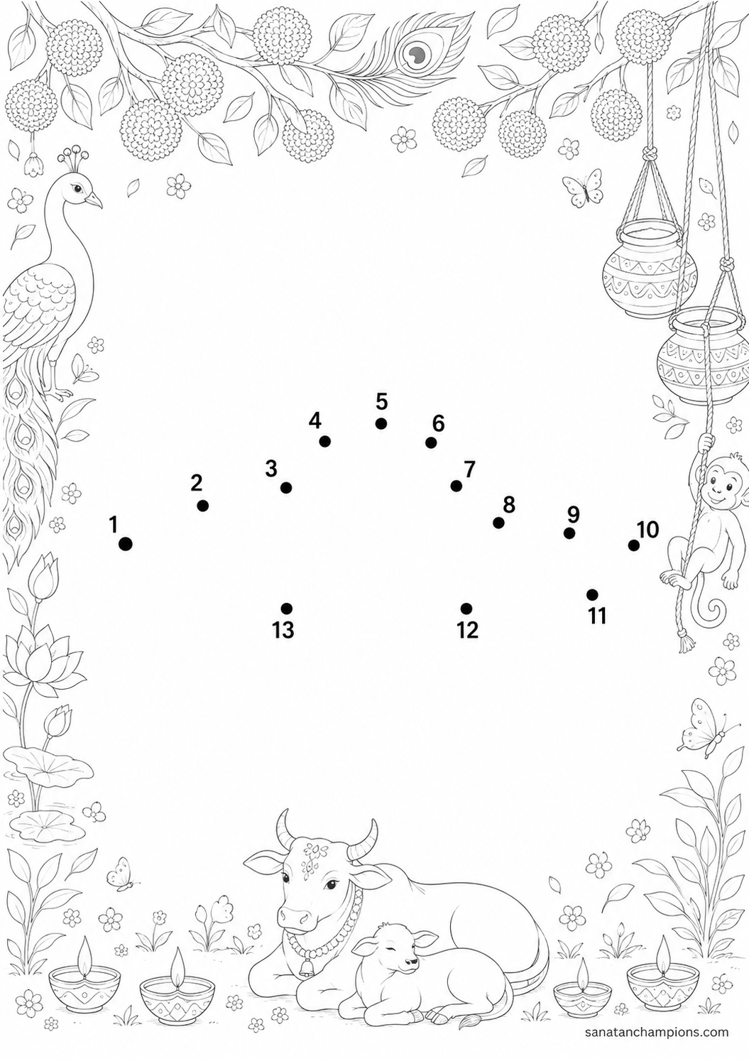 For the child who eats before the offering — an illustrated dot-to-dot, ages 4–6. Opens its page.