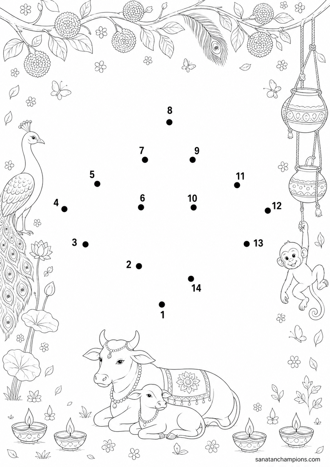 For the child who pulls the leaves off the tree — an illustrated dot-to-dot, ages 4–6. Opens its page.